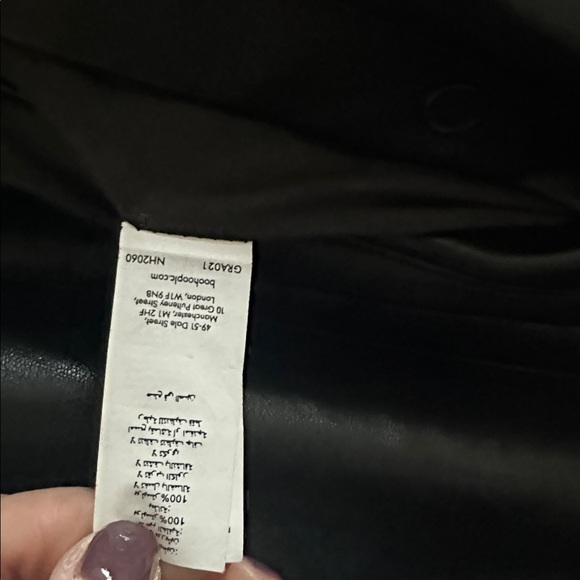 NASTY GAL LONG SLEEVE FAUX LEATHER JUMPSUIT 6 EXCELLENT NEW NO TAGS - Picture 6 of 6